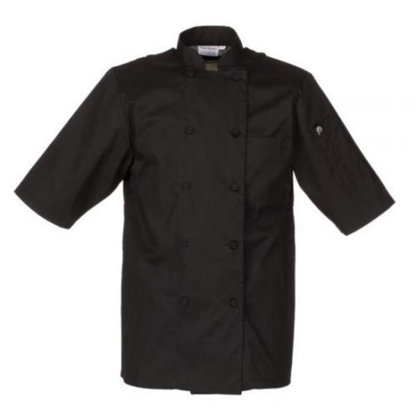 Chef Works Montreal Black Chef Coat (M) JLCV-BLK-M